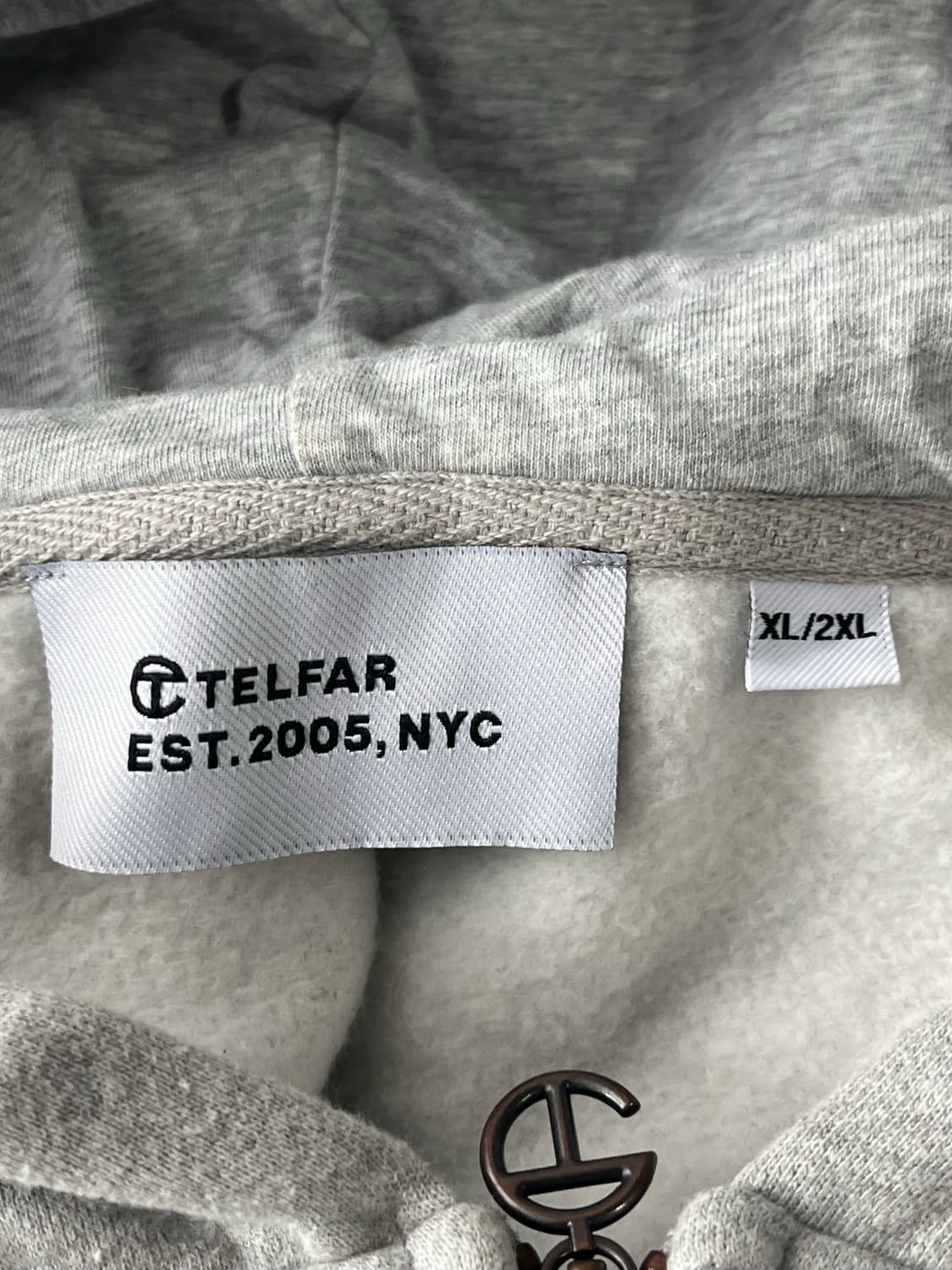 [XL/2XL] 텔파 빈티지 크랙로고 후드집업 그레이 상품이미지4