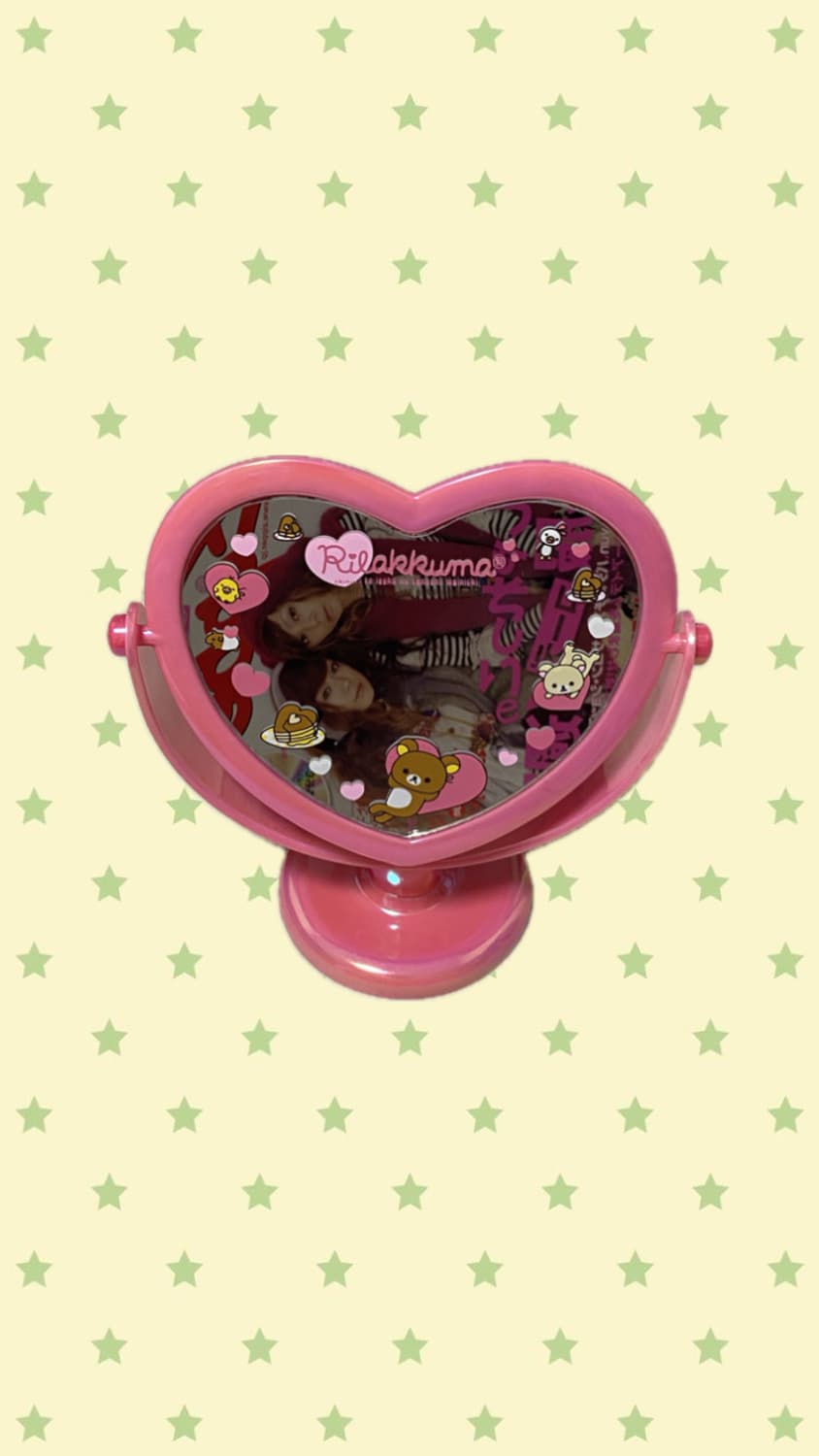 리락쿠마 하트 탁상 거울 상품이미지1