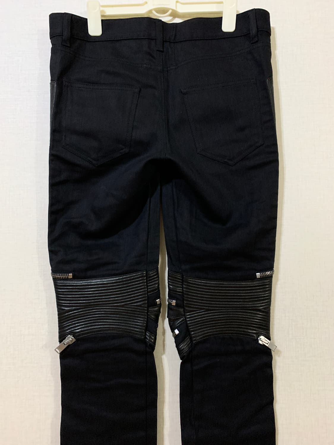 생로랑 /레더 패널 모터 바이커 데님 진 팬츠/ 30 상품이미지5