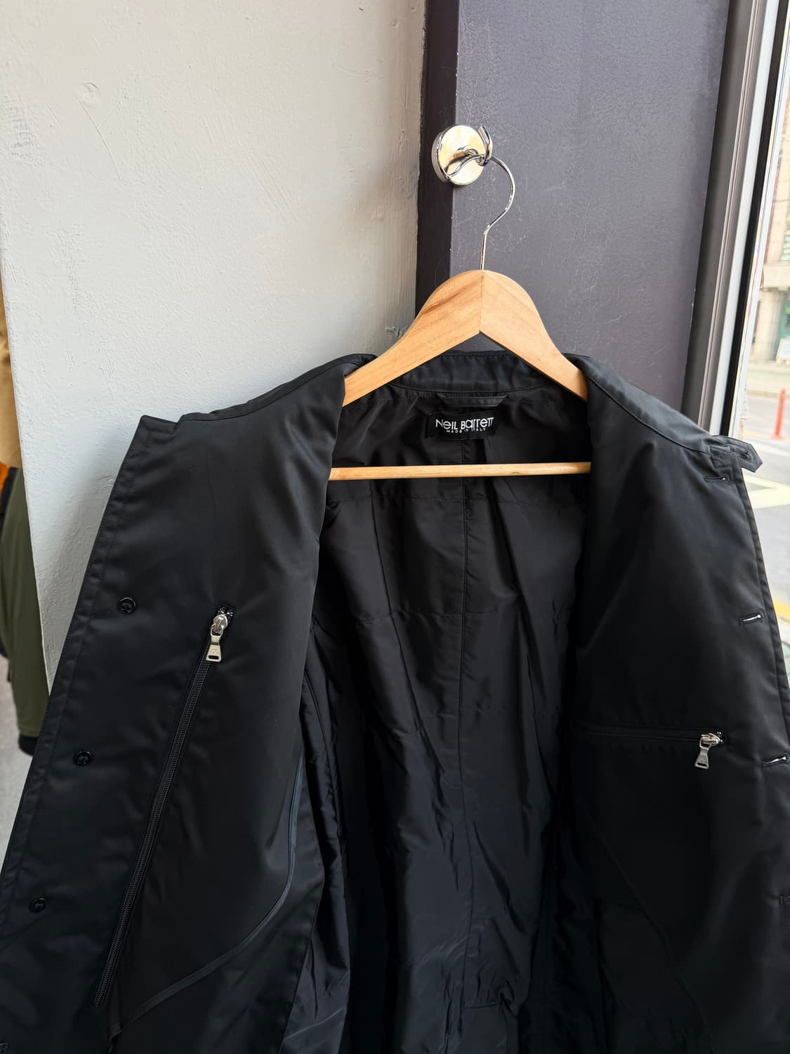 XS/ 닐바렛 견장 나일론 벨티드 코트 자켓 상품이미지5