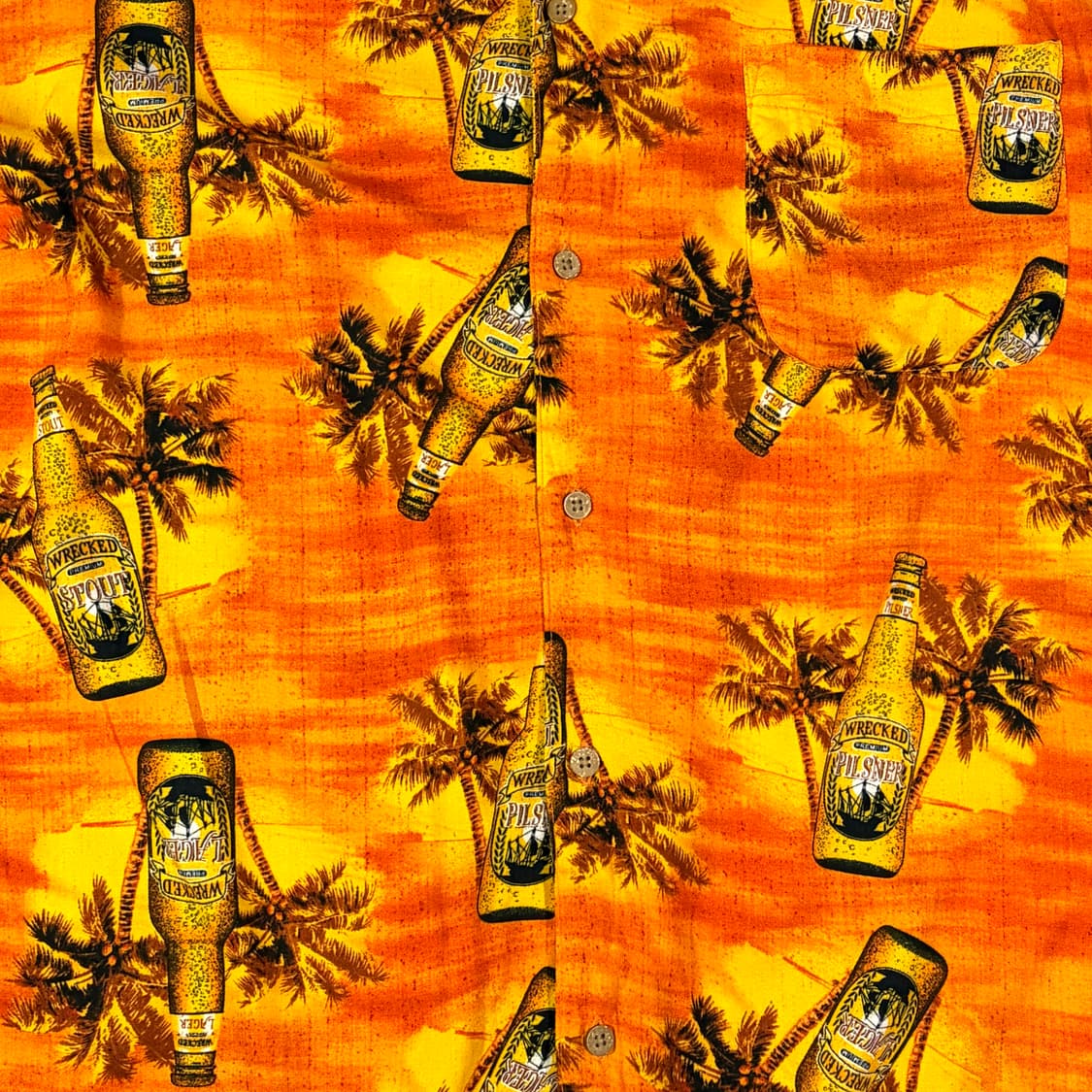 GEORGE 오렌지 비어보틀 하와이안셔츠 XL 상품이미지6