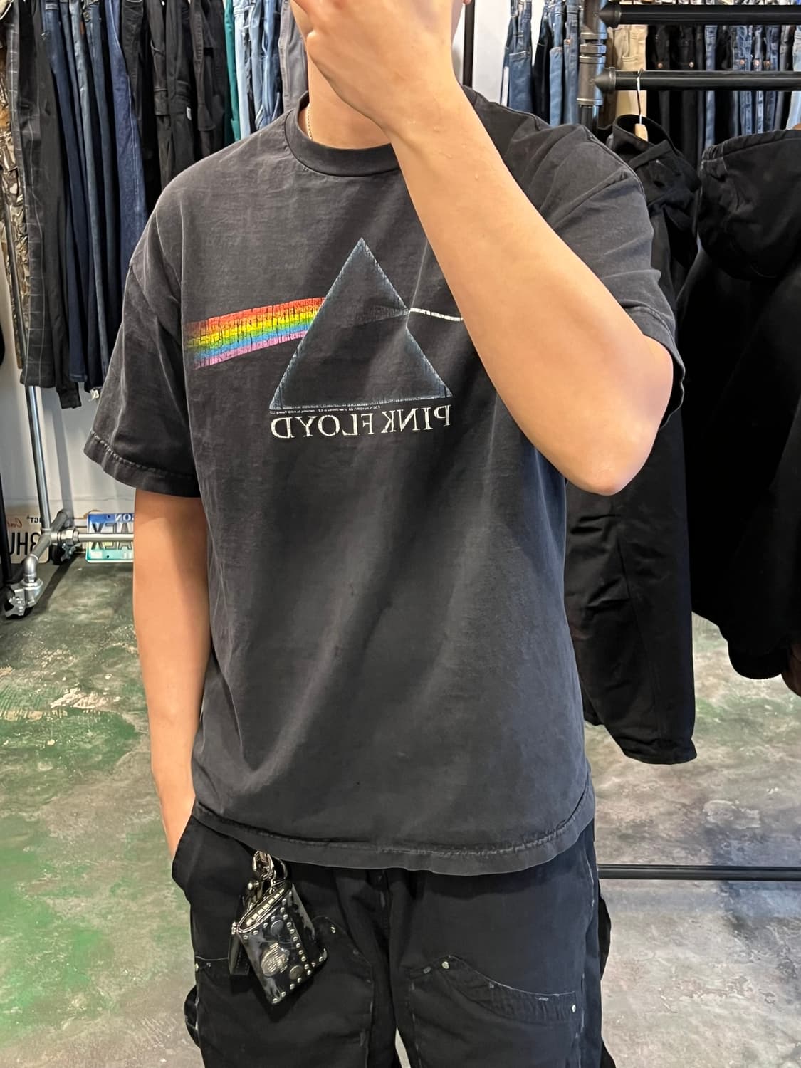 00's [XL] 핑크플로이드 다크사이드 프리즘 빈티지 밴드티셔츠 상품이미지2