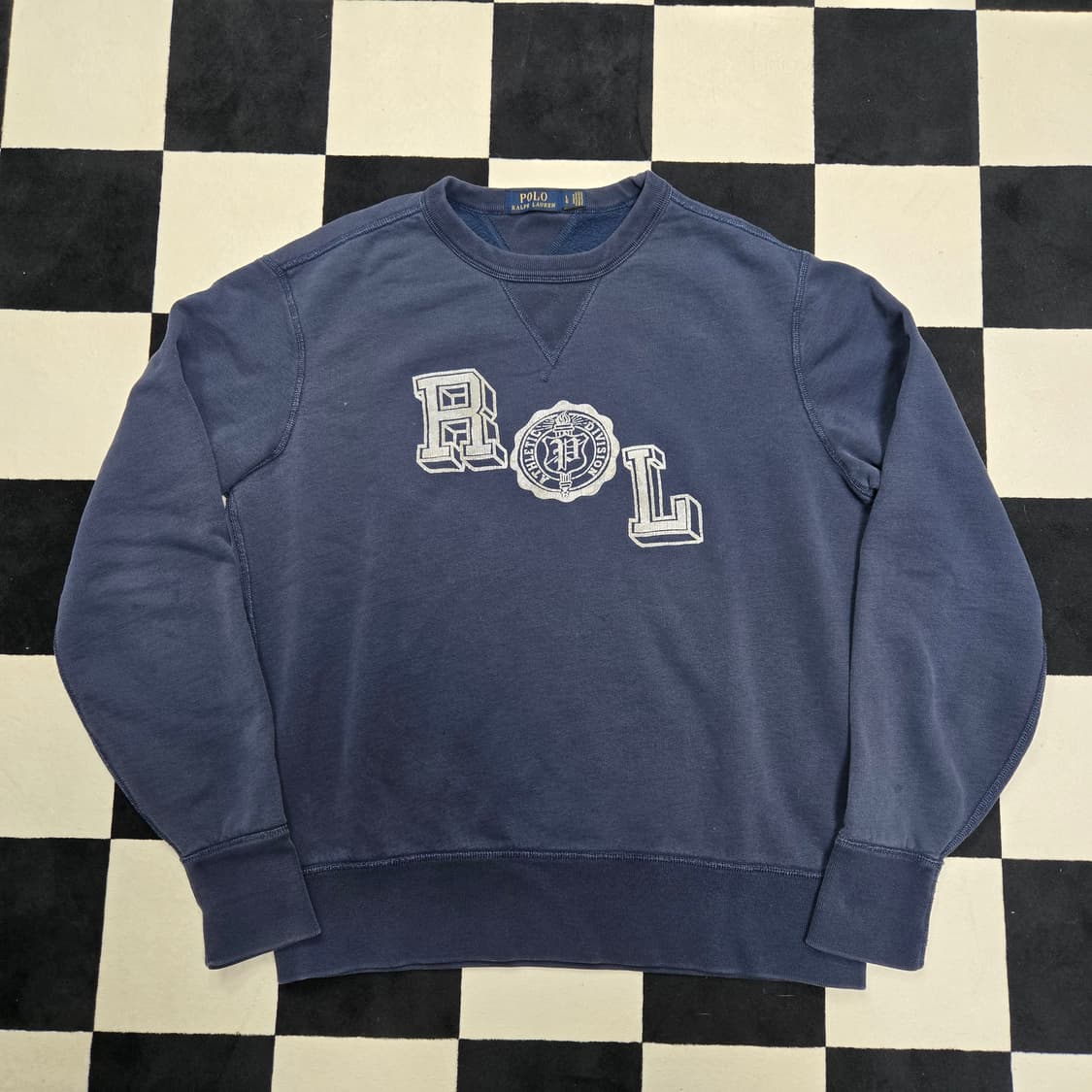 L 폴로랄프로렌 RL 피그먼트 스웻셔츠 맨투맨 네이비 상품이미지1