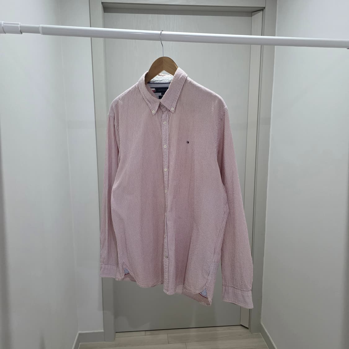 타미힐피거 핑크 스트라이프 셔츠 2XL 상품이미지1