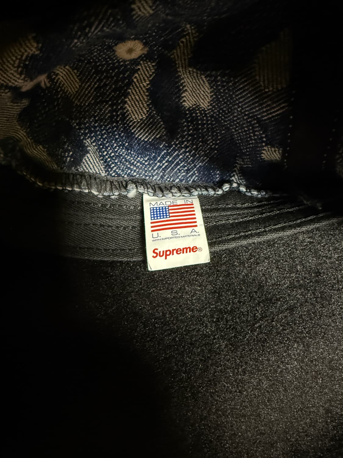 슈프림 플레임 자카드 데님 캠프캡 상품이미지3