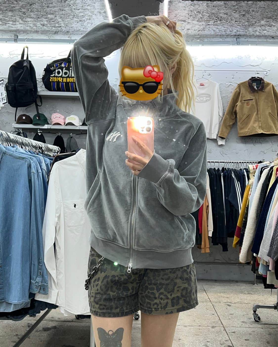 엠엘비 그레이 벨벳 집업 상품이미지3