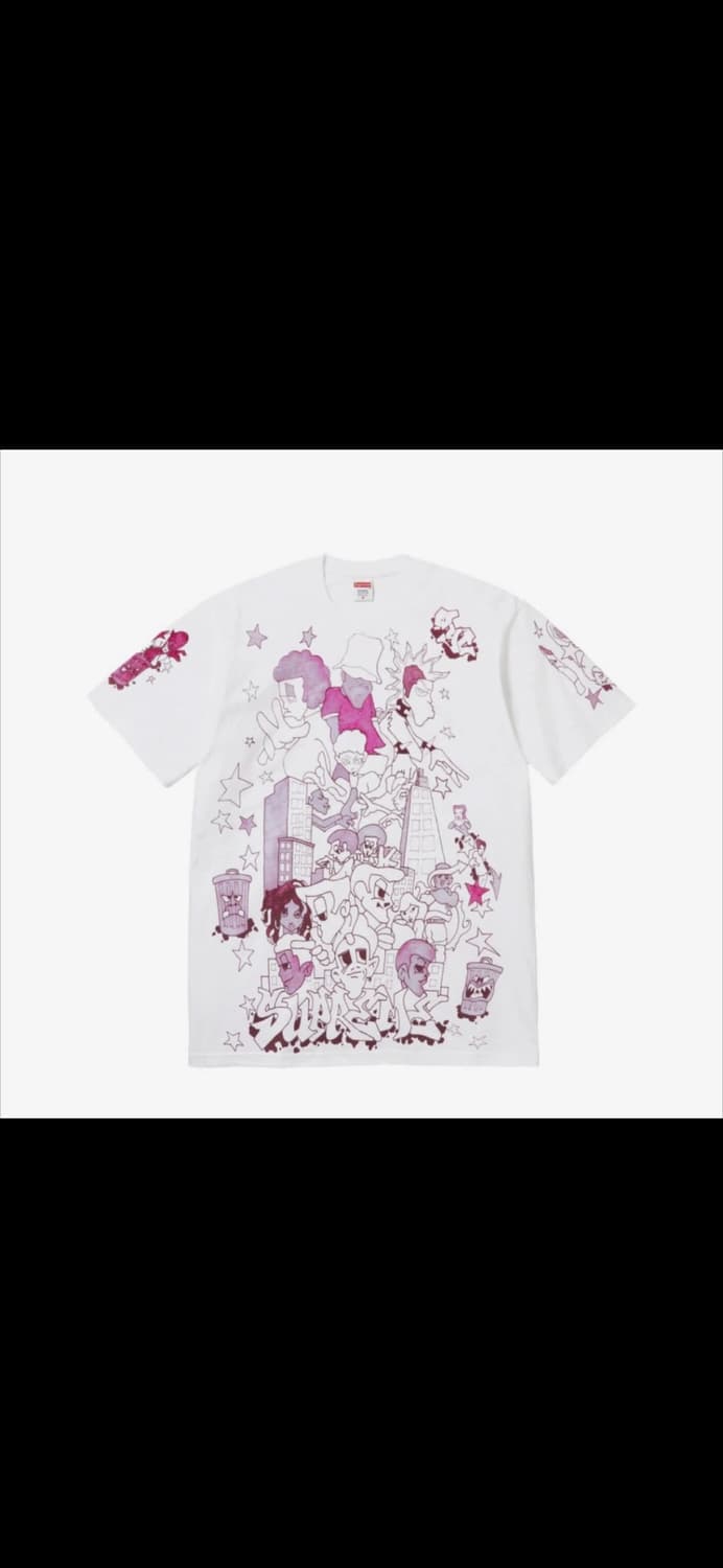 슈프림 다운타운 티셔츠 화이트 상품이미지1