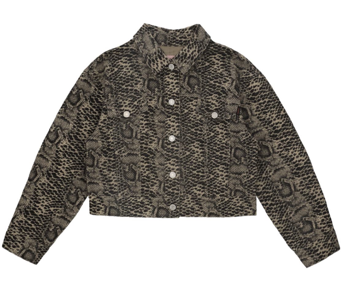 [오디너리 홀리데이]애니멀 프린팅 크롭 트리커 자켓 상품이미지1