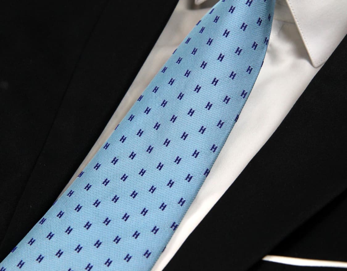에르메스 9.3cm A등급 H자수 남자 명품 넥타이 상품이미지6