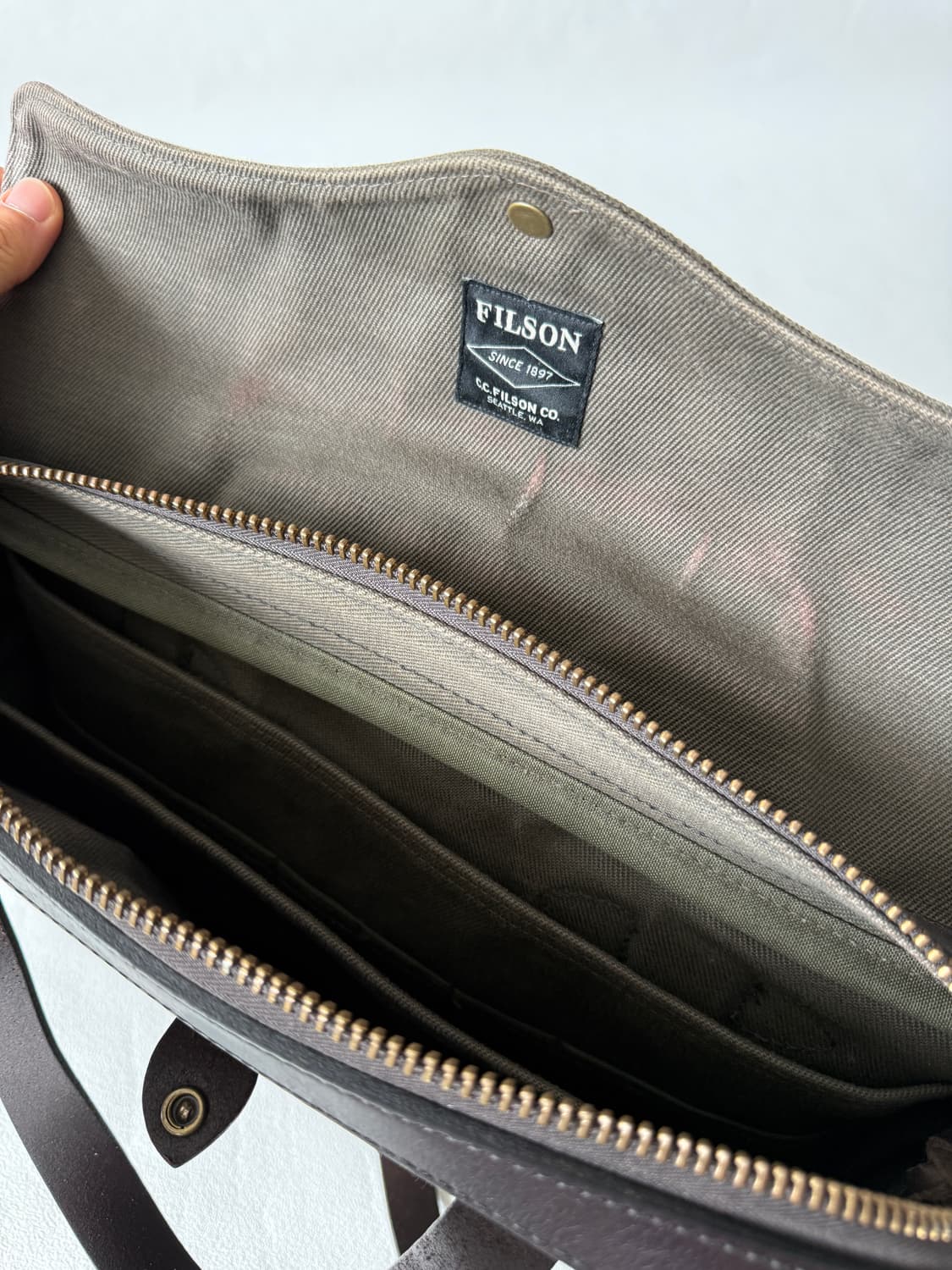 필슨(FILSON) 캔버스&레더 토트백(크로스 가능) 상품이미지9
