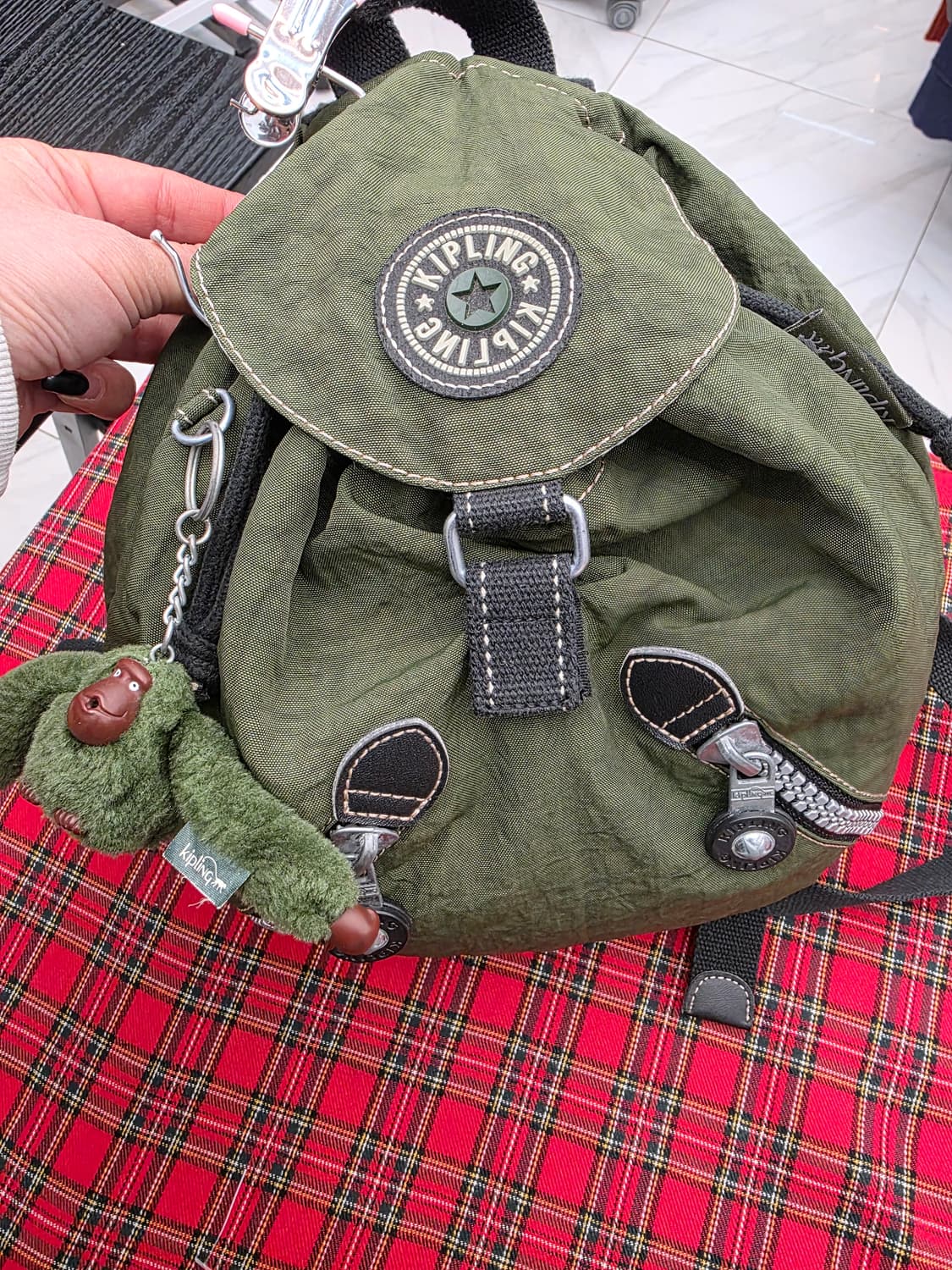 키플링 미니 백팩 카키 상품이미지6