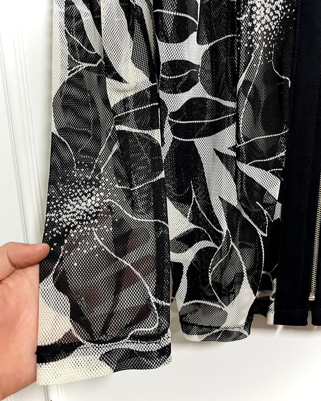 Vintage Floral Pattern Mesh Zip-up JK 상품이미지6