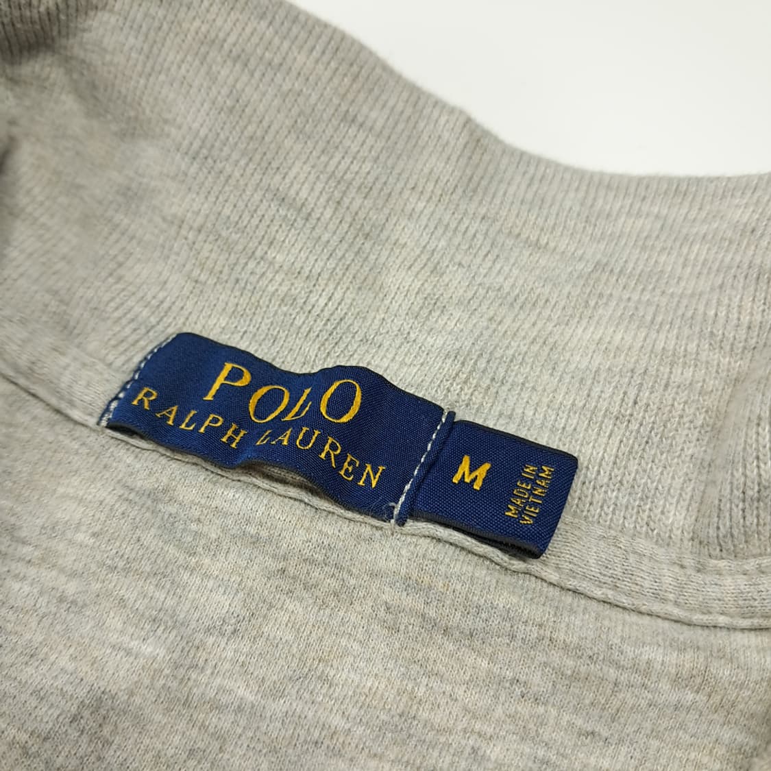 CL785 L 폴로 가죽풀러 하프집업 아이스그레이 니트 스웨터 상품이미지3