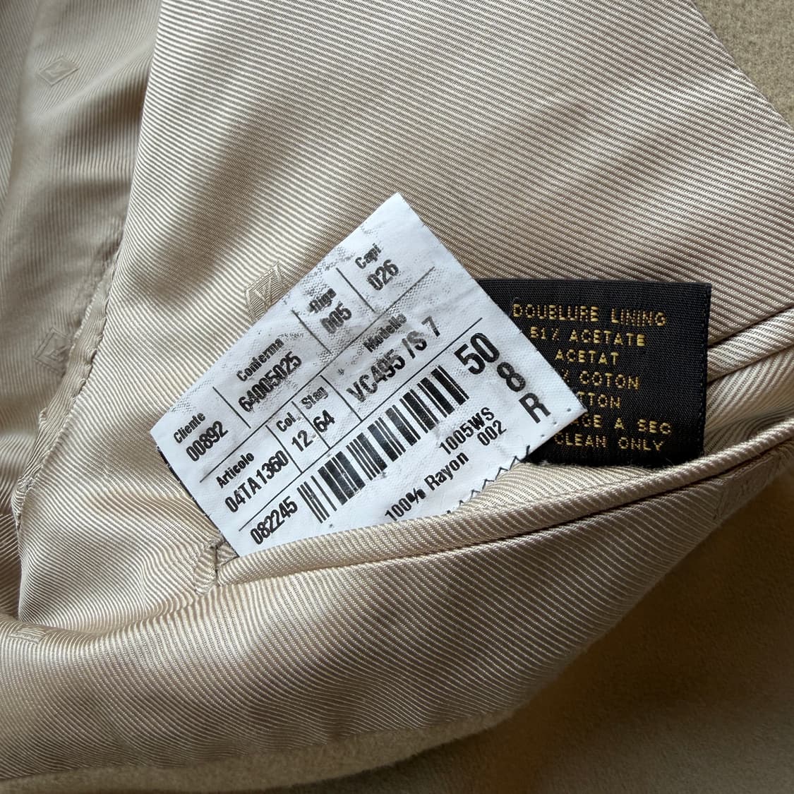 루이비통 05fw 캐시미어100 카멜 더블 브레스티드 코트 상품이미지9