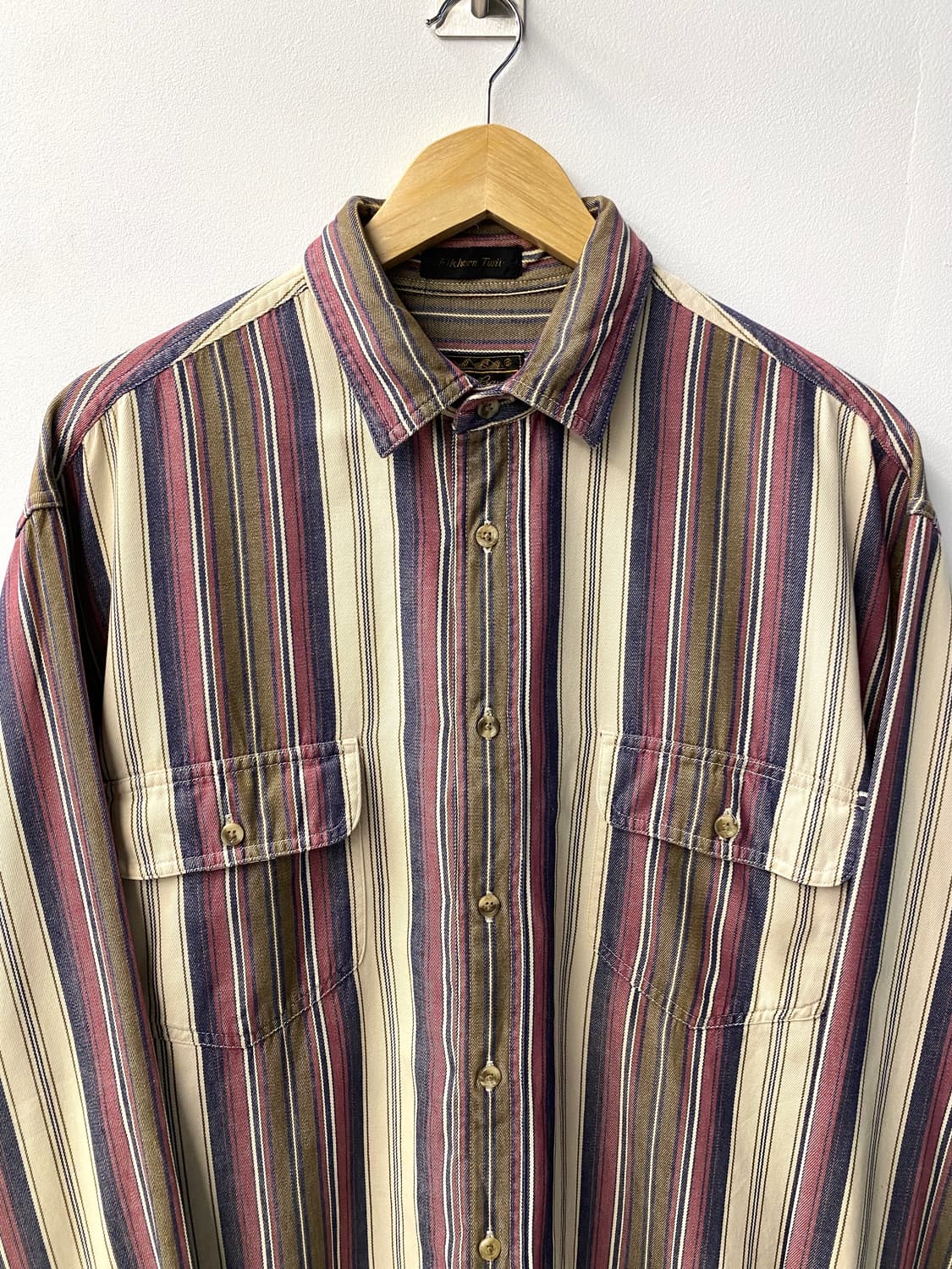 [L] 90s Eddie Bauer 에디바우어 스트라이프 트윌코튼 셔츠 상품이미지2