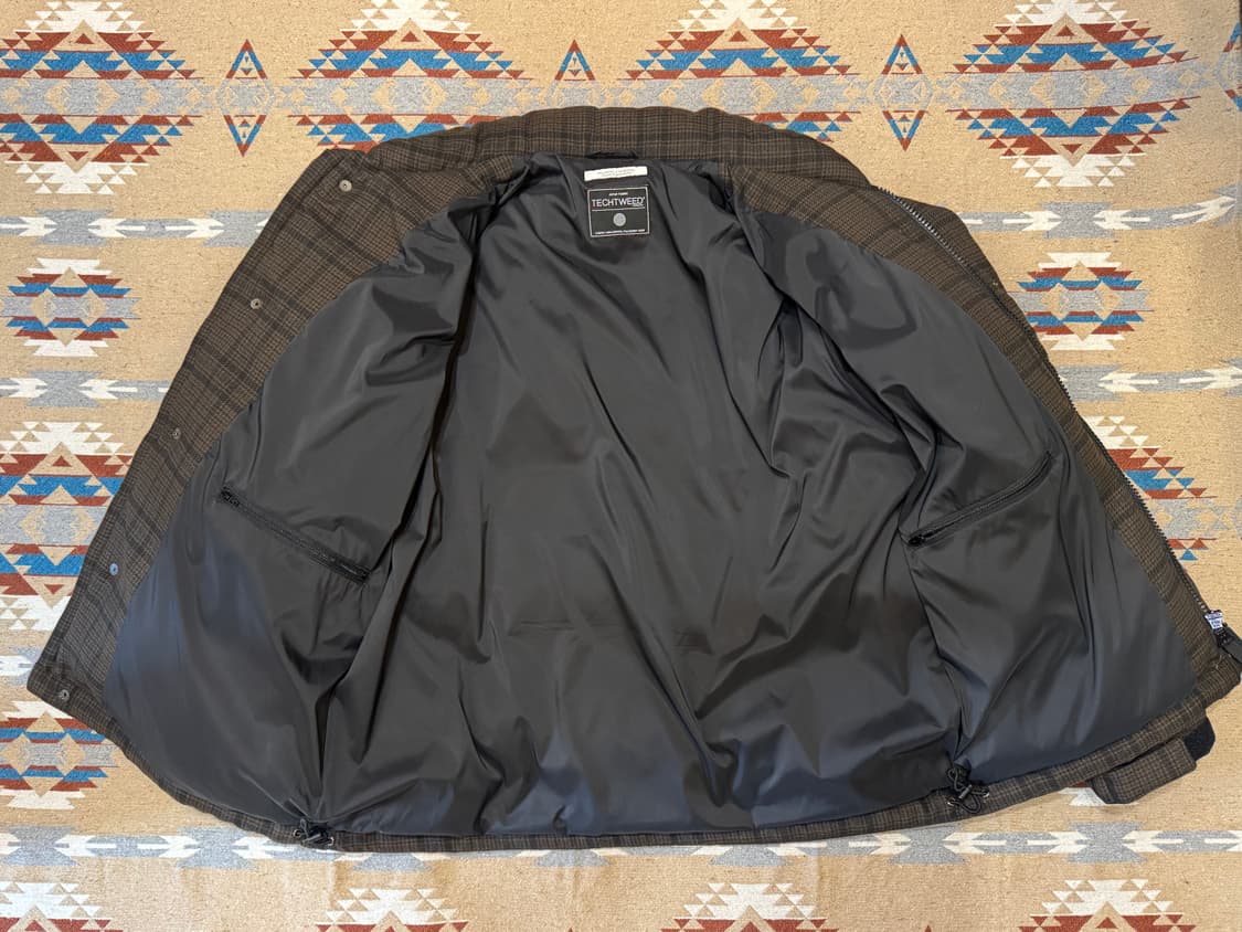 [M][100] 저널스탠다스 테크 트위드 그랜체크 다운자켓 브라운  상품이미지4