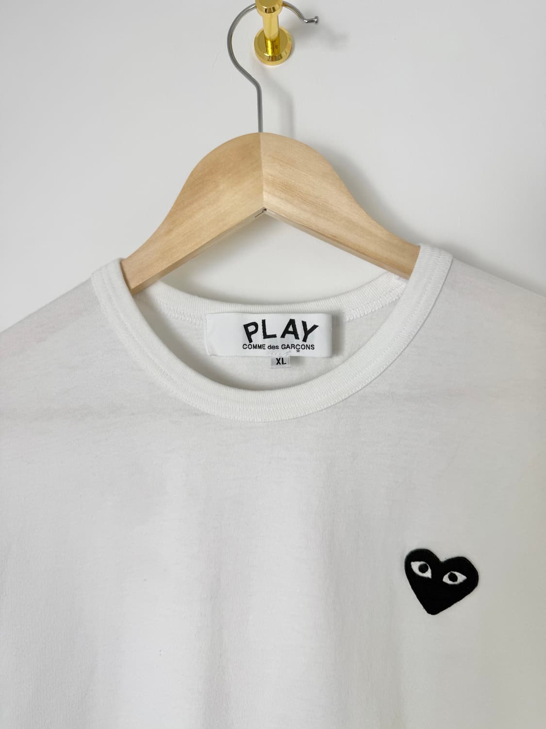 꼼데가르송 블랙하트와펜 반팔티 화이트 상품이미지2