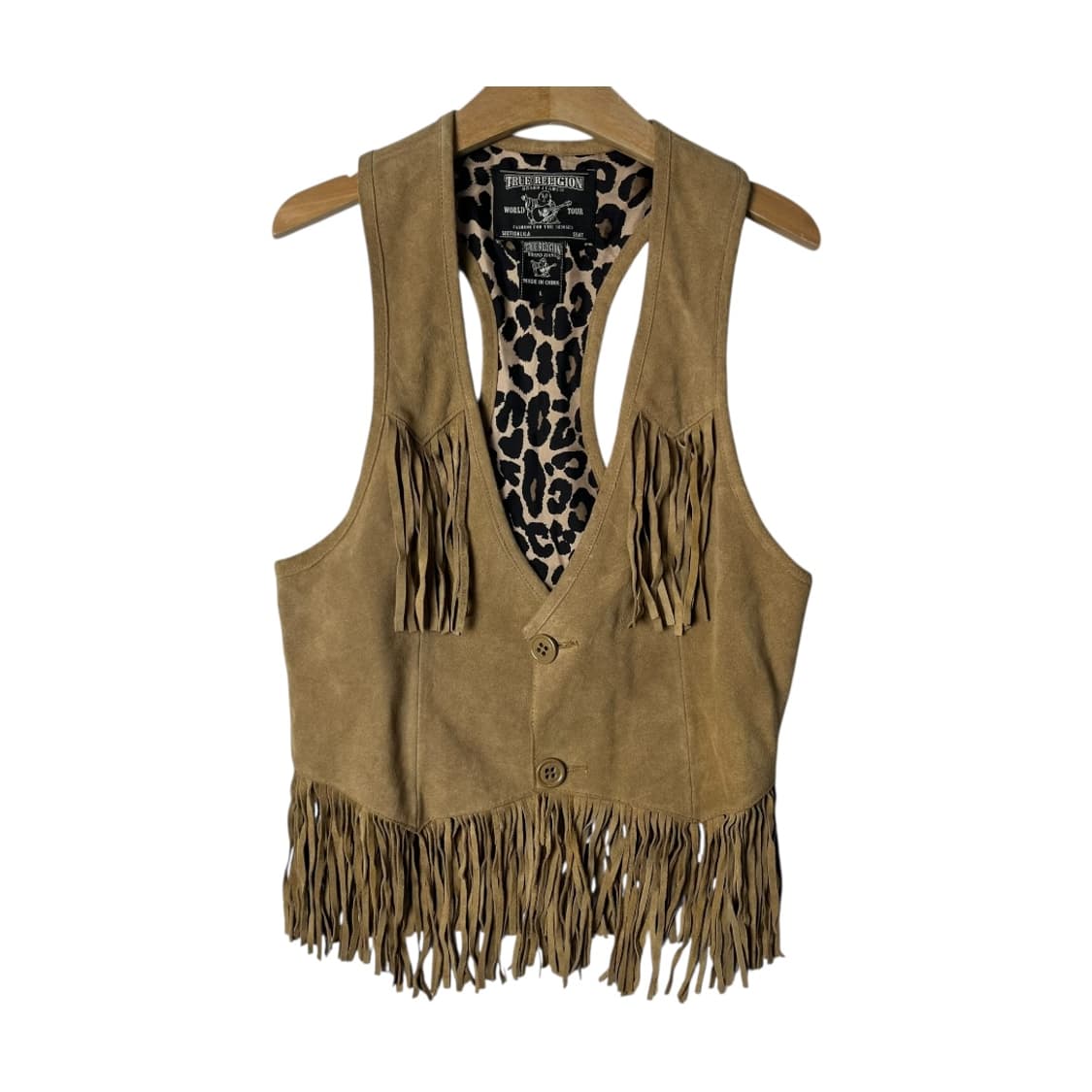 [True Religion] 트루릴리전 스웨이드 프린지 베스트 상품이미지1