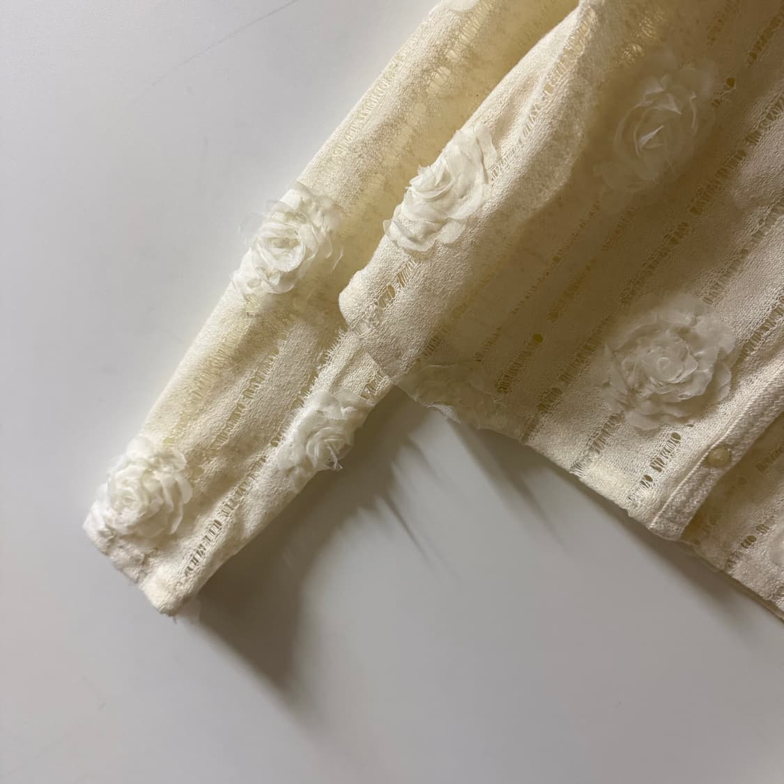 새상품 여자 코사지 크롭 가디건 상품이미지3