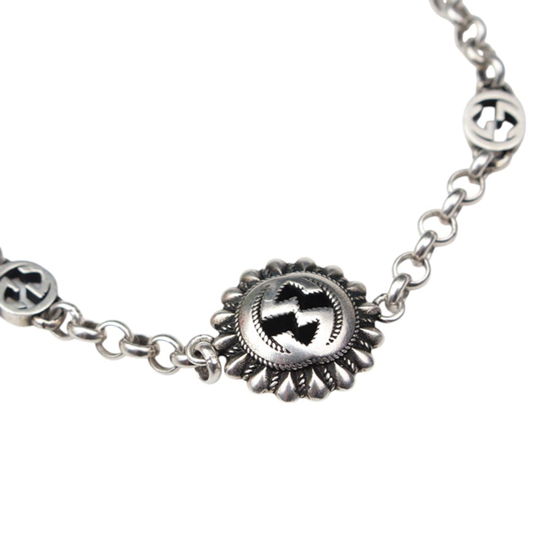 구찌 925 실버 GG 로고 참 팔찌 상품이미지3