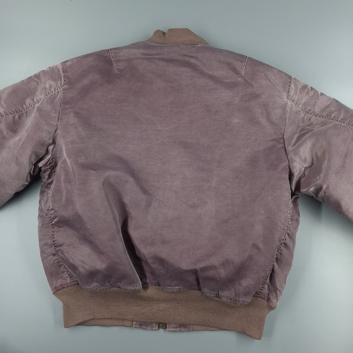 빈티지 피그먼트 퍼플 워싱 암포켓 올드스쿨 스트릿 항공점퍼 마원 MA1 상품이미지6