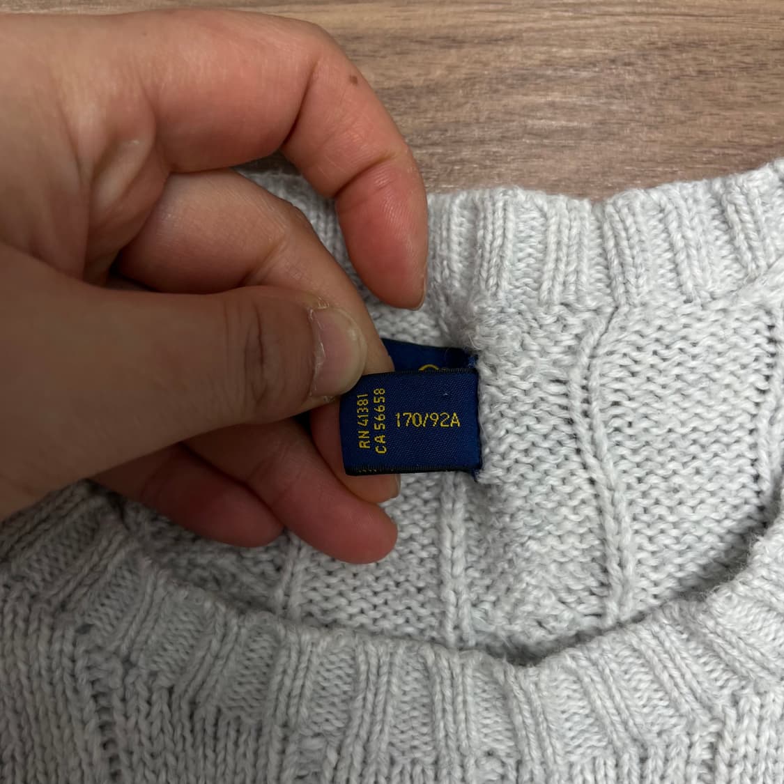 100 폴로랄프로렌 꽈배기 그레이 니트 상품이미지4