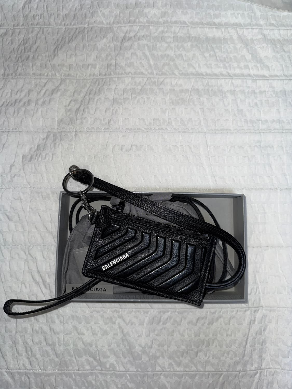 [os] 발렌시아가 kar 키링체인 카드케이스 블랙 상품이미지2