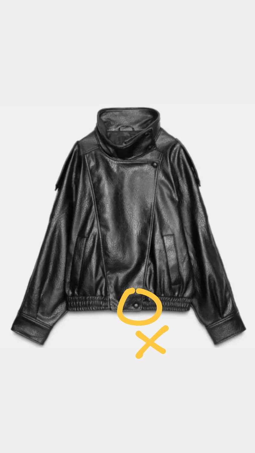 자라 페이크 레더 자켓 s 상품이미지1