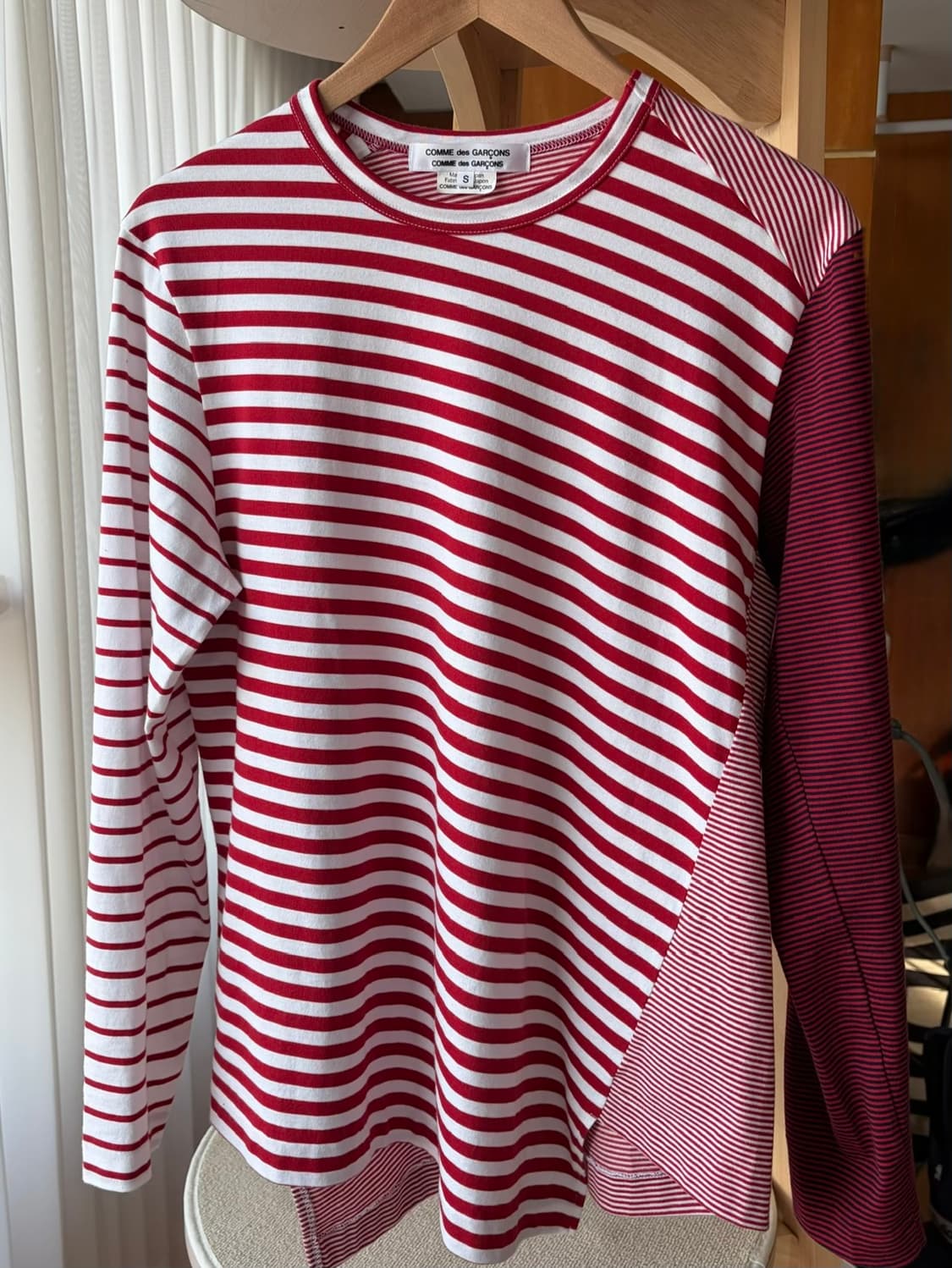 꼼데가르송 패치워크 티셔츠 S 상품이미지5