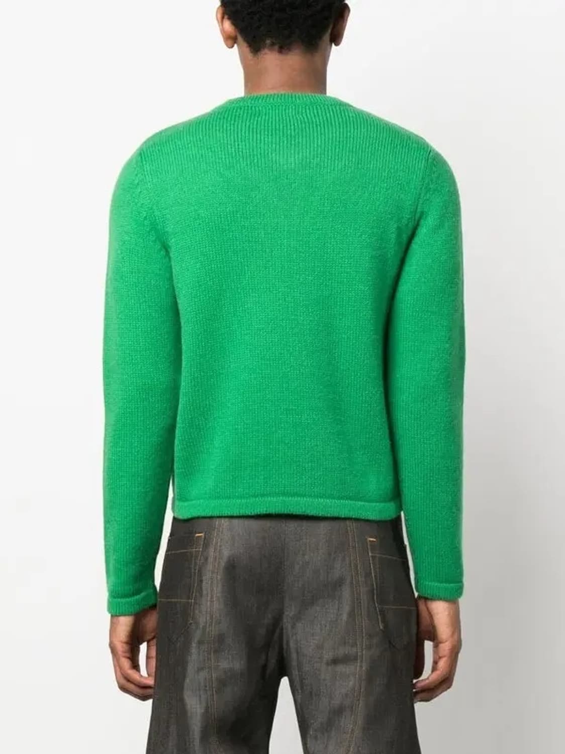 ERL 이알엘 헤비 로고 브이넥 스웨터 그린 L사이즈 상품이미지5