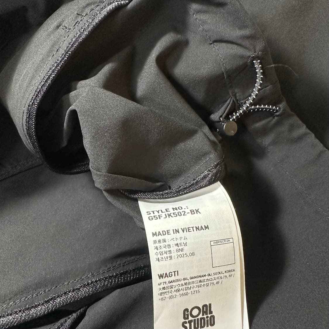 우먼S-M 골스튜디오 오버핏 블랙 크롭 바람막이 자켓 상품이미지7