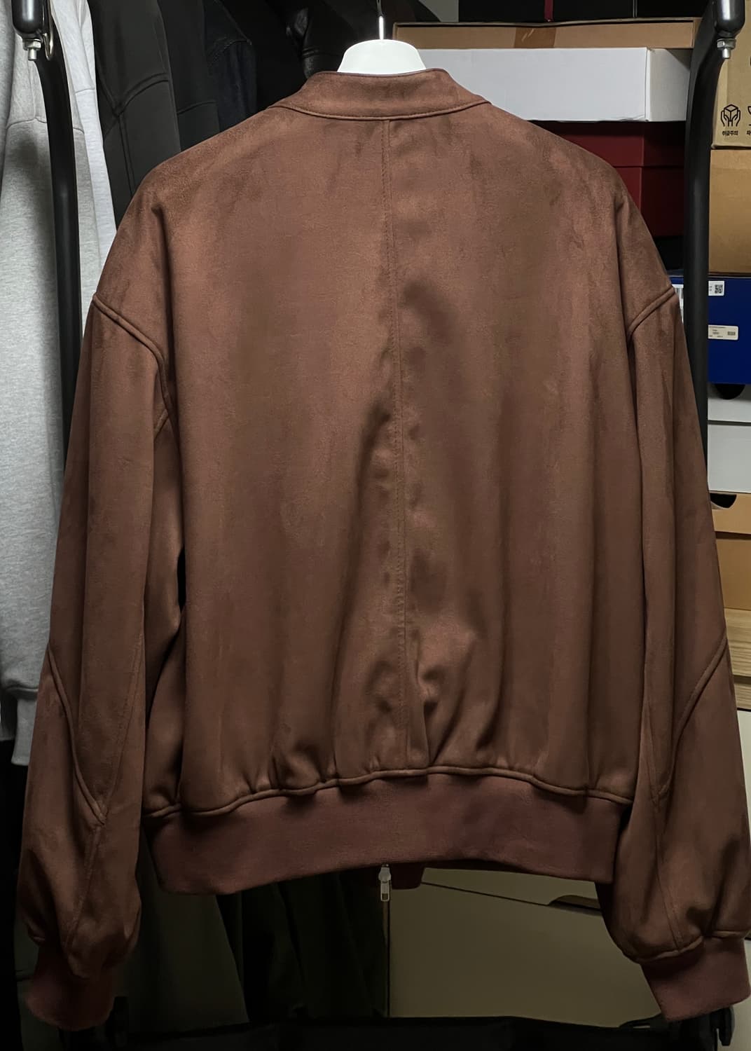 도프제이슨 패널드 스포티 레더 자켓 모카  상품이미지3