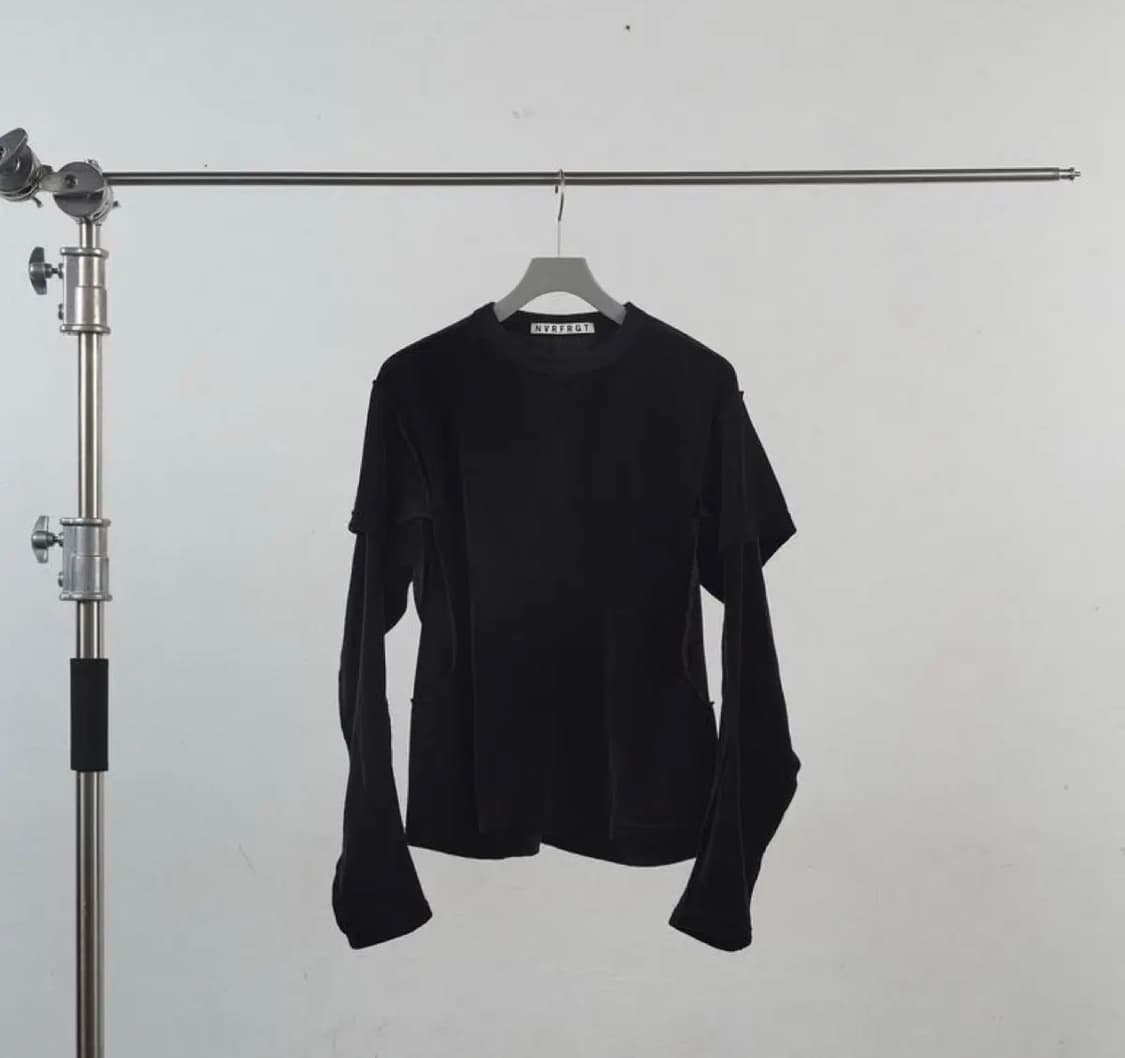 NVRFRGT 네버포겟  벨루어 더블 레이어드 롱슬리브 상품이미지1
