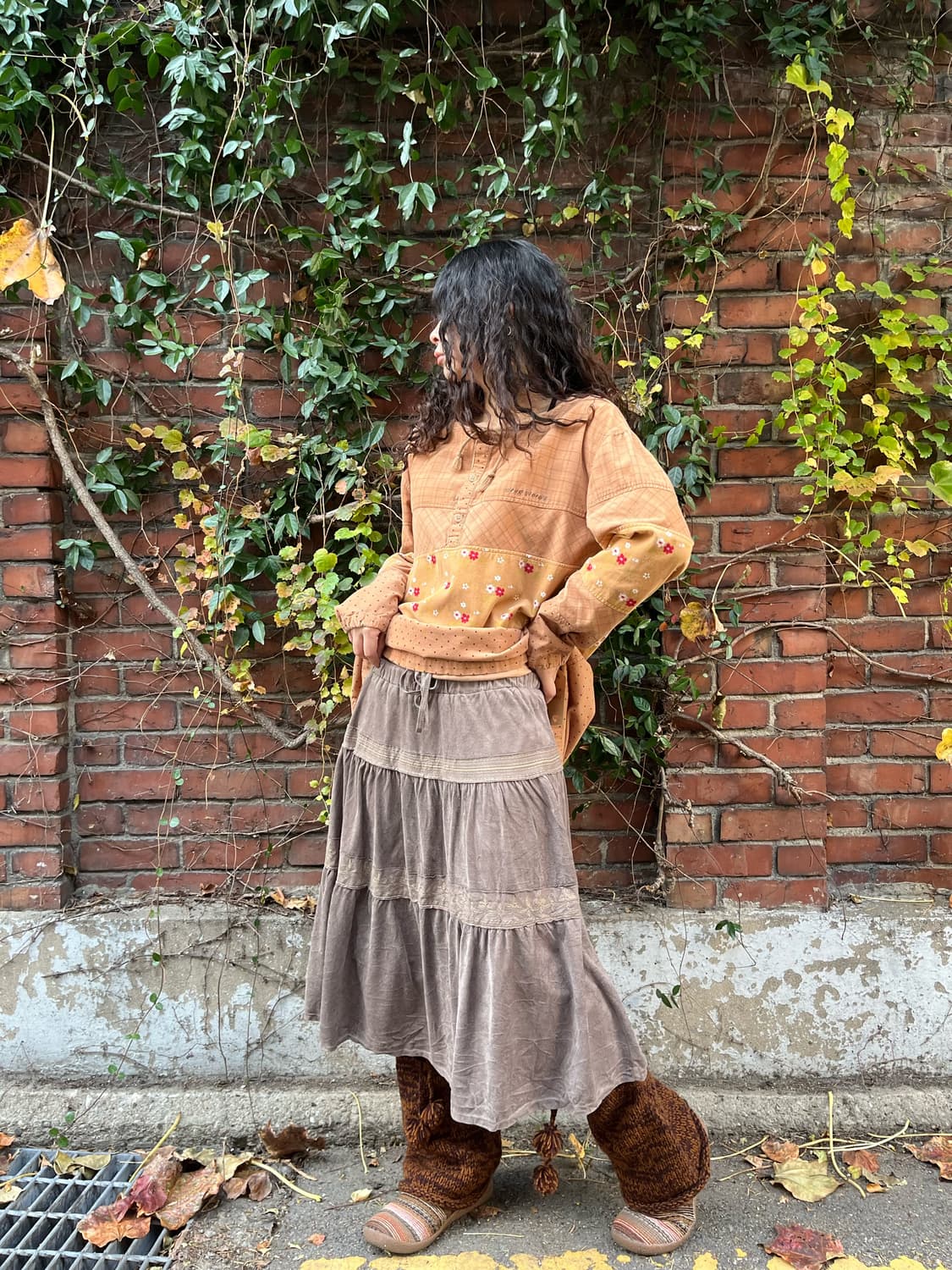 데일리무드 미디 스커트 상품이미지2