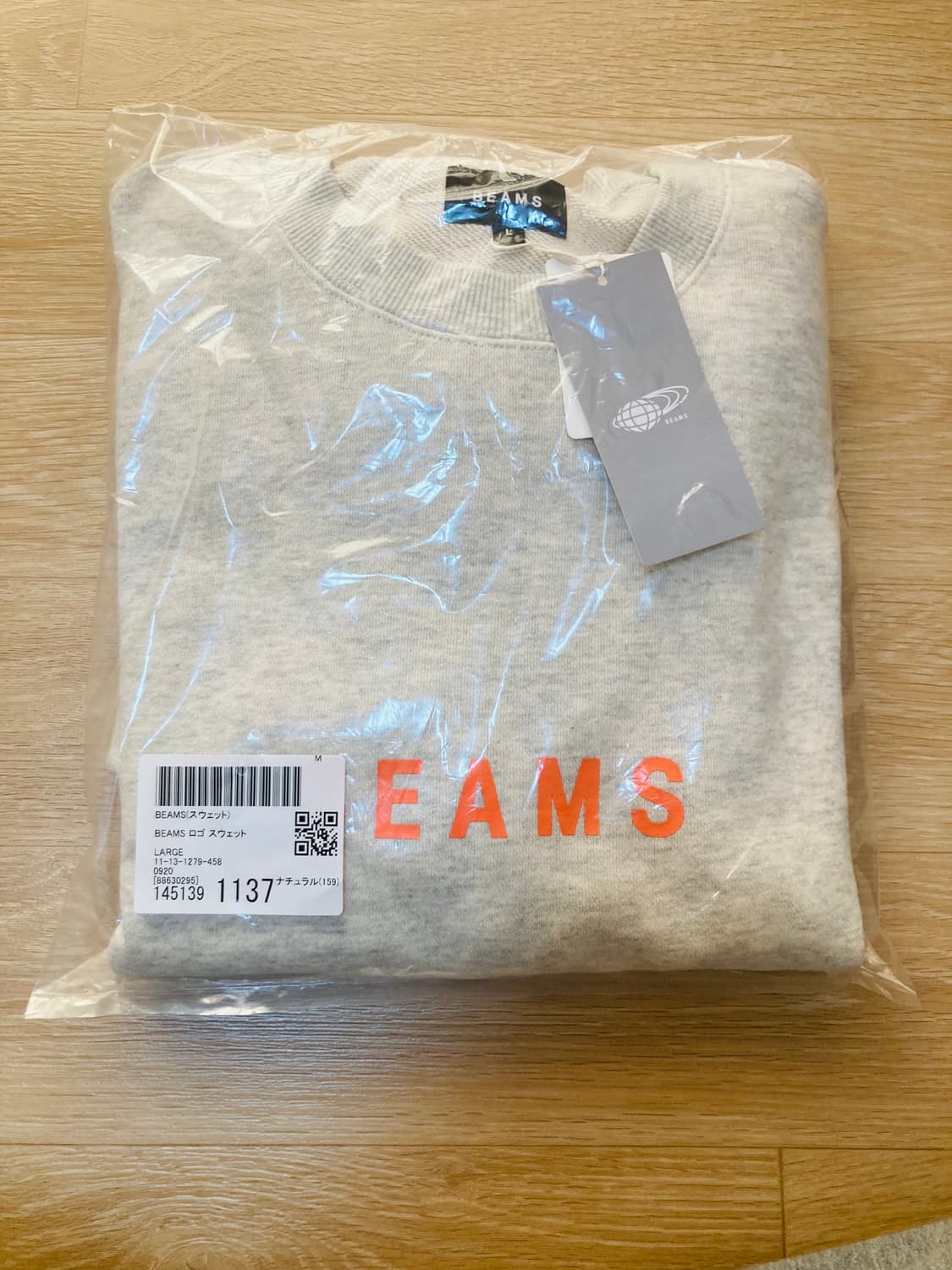 빔즈 beams 로고 맨투맨 L 상품이미지1