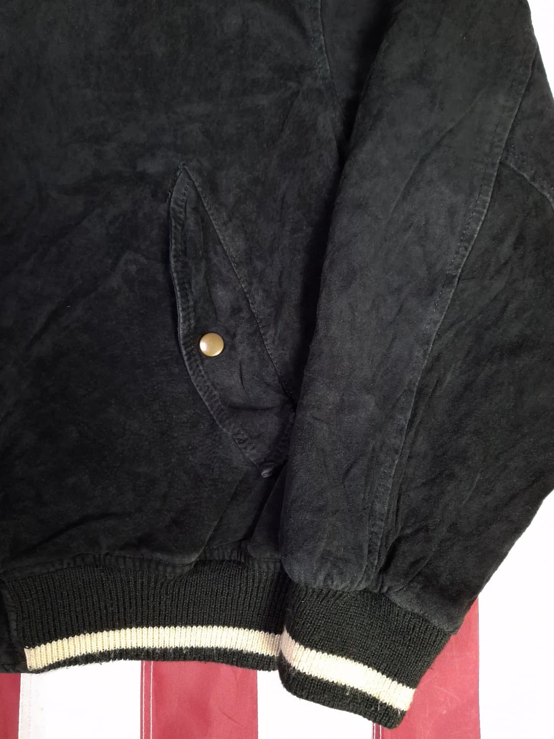 90's 리얼 스웨이드 빈티지 바시티자켓 상품이미지6