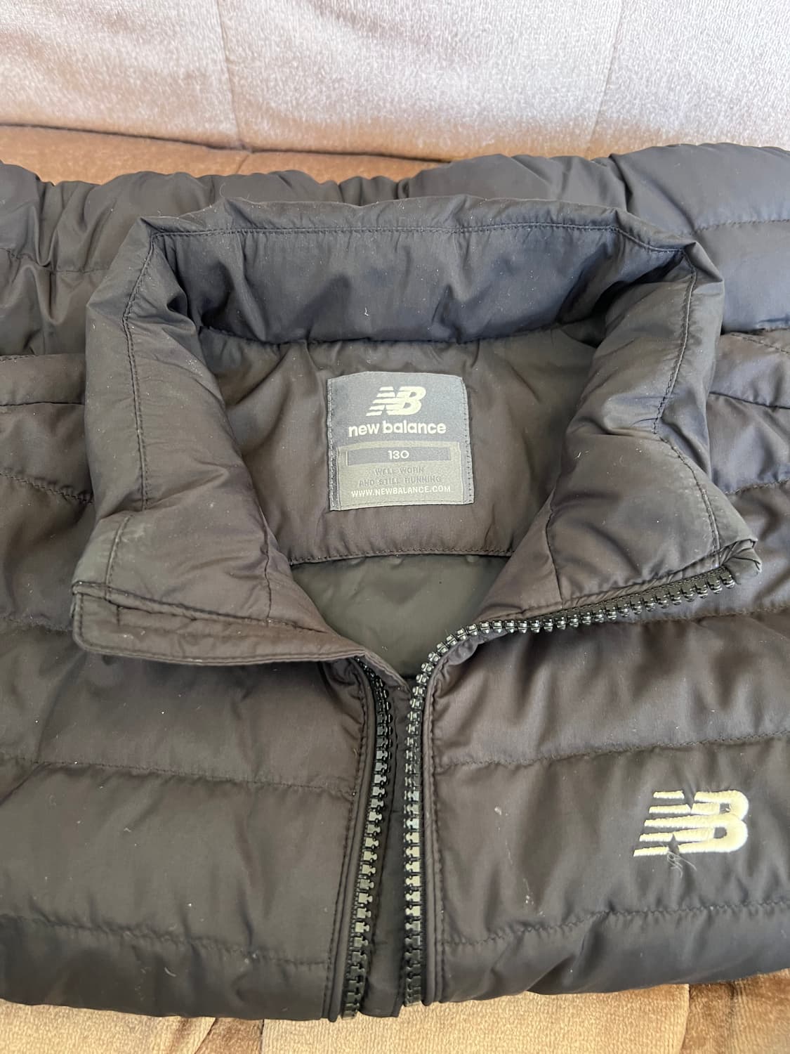 뉴발란스 키즈 블랙 덕다운패딩점퍼 경량점퍼 상품이미지5