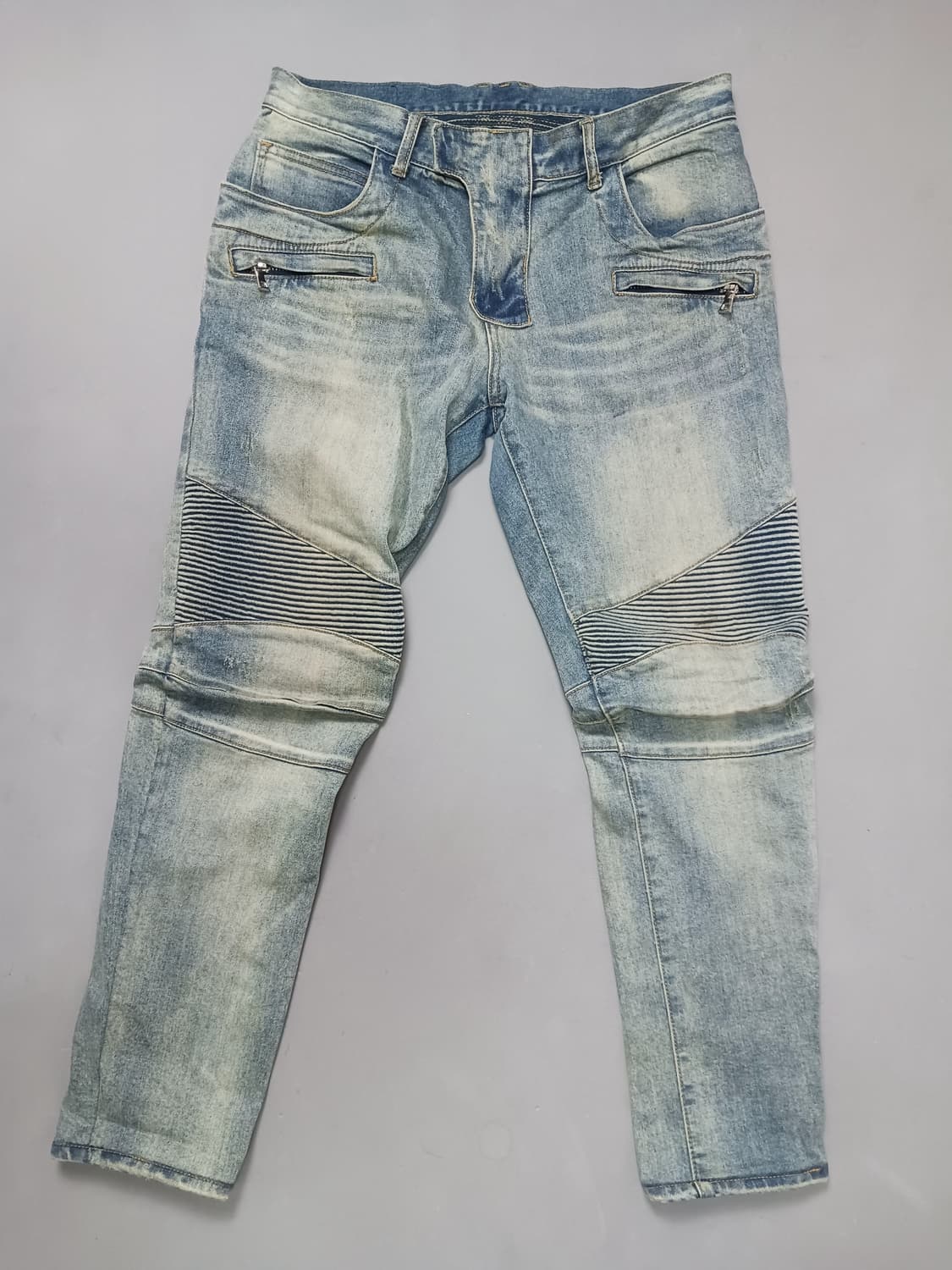 [34] 발망 빈티지워싱 바이커진 청바지 상품이미지1