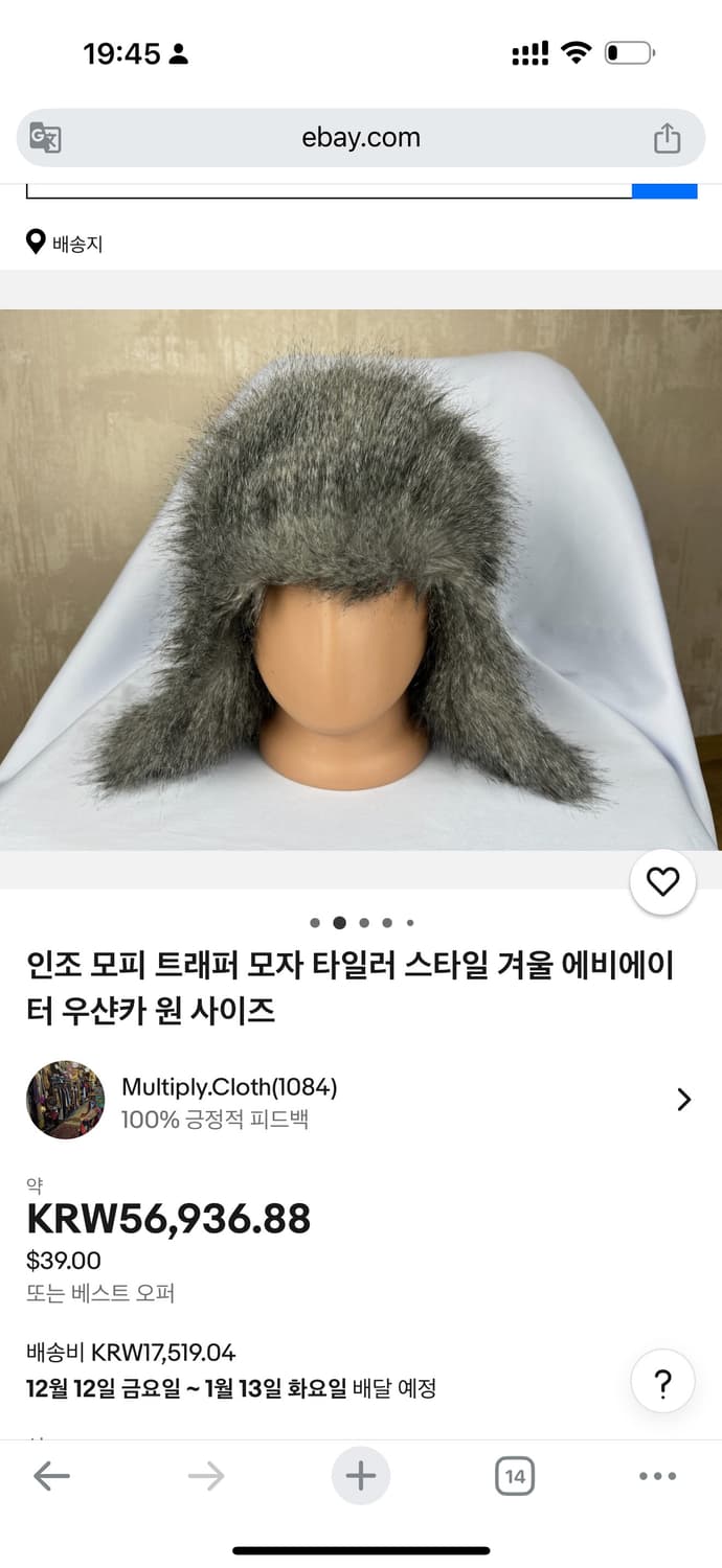 빈티지 그레이 인조라쿤퍼 군밤모자 상품이미지4