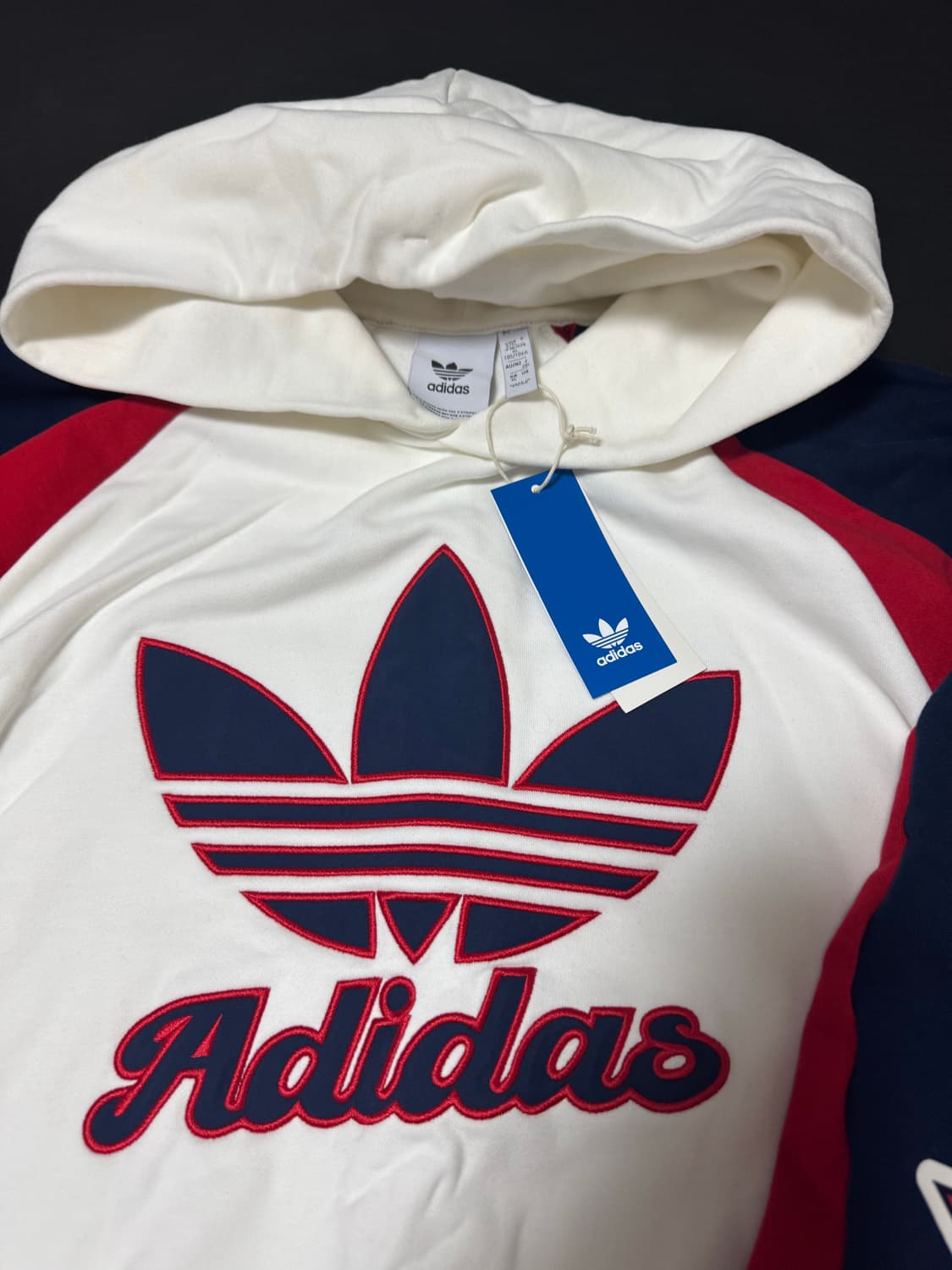 정품새제품 아디다스 오리지널 레트로 별 레터링 오버 후드 XL 상품이미지2