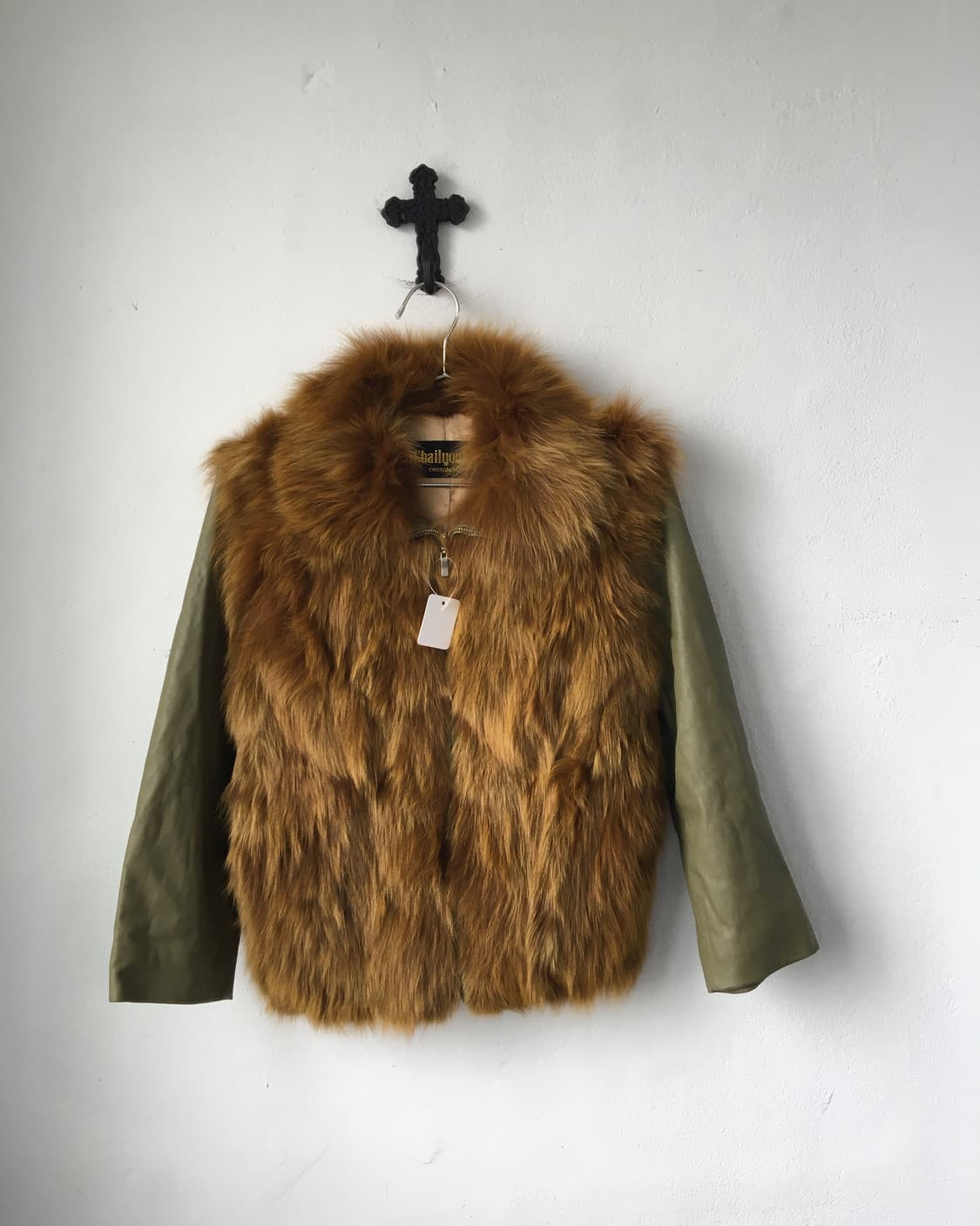 Fur layered leather jacket 상품이미지2