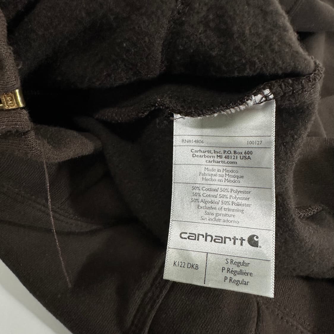 S 95 칼하트 브라운 후드집업 상품이미지6