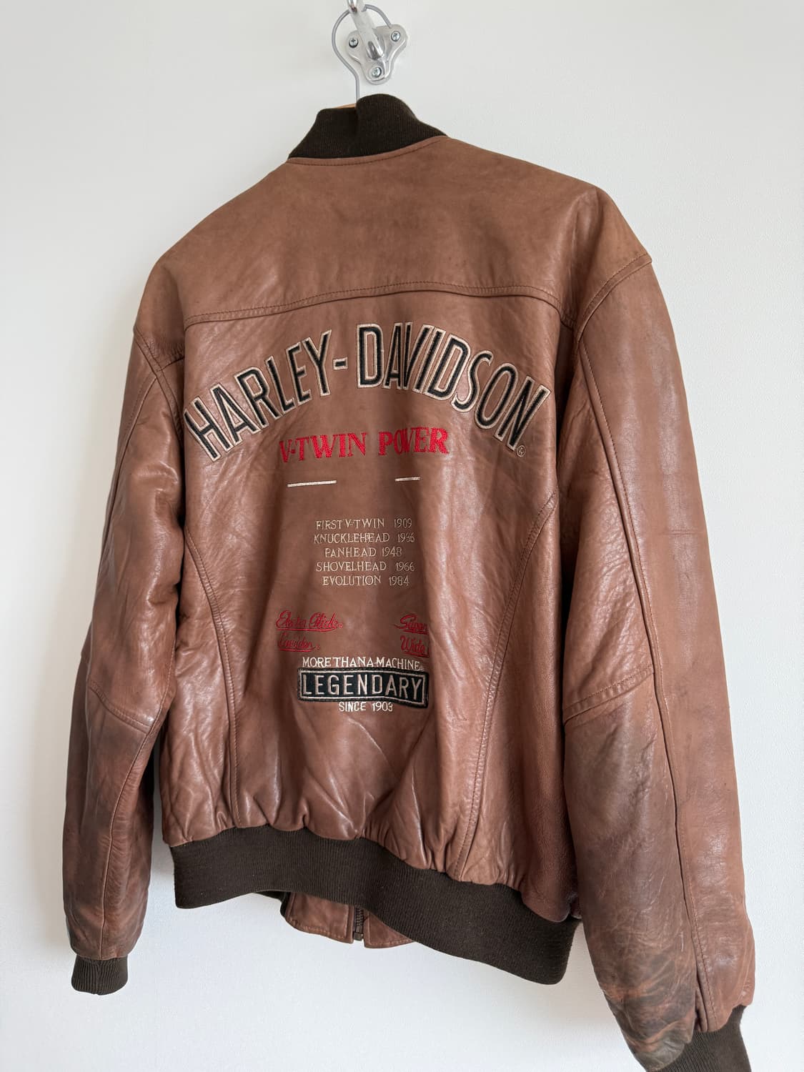 Pre owned 레더 스타디움 자켓 상품이미지7