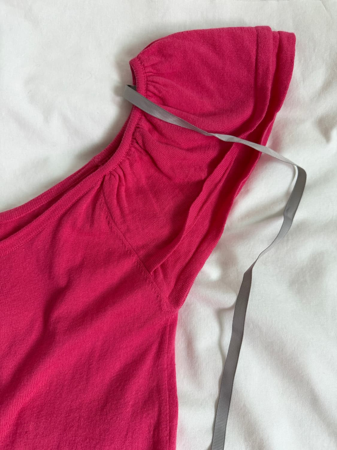 Ribbon ruffle knit top 상품이미지2