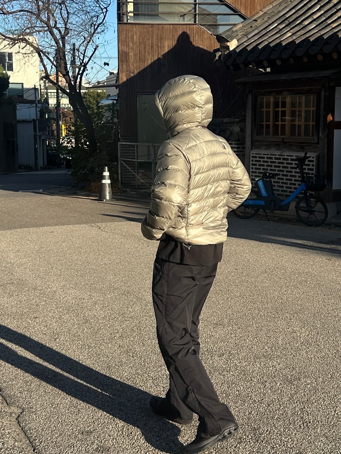 (L) 노스페이스 마티에 경량패딩 라이트 카키 덕다운 새상품 상품이미지5