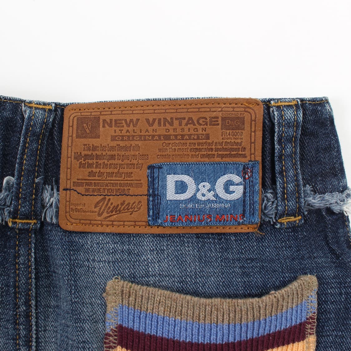 돌체앤가바나 DOLCE&GABBANA 니트 포켓 미니 데님 스커트 청치마 상품이미지5