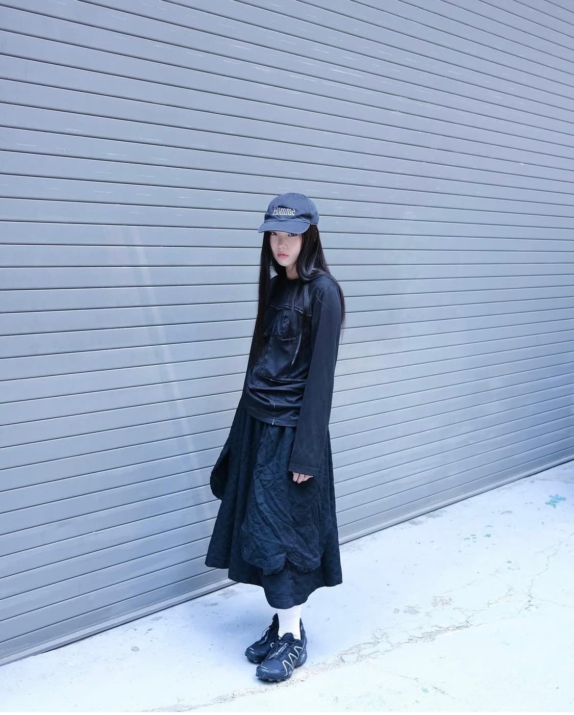 꼼데가르송 입체 플라워 자카드패턴 스커트 상품이미지2