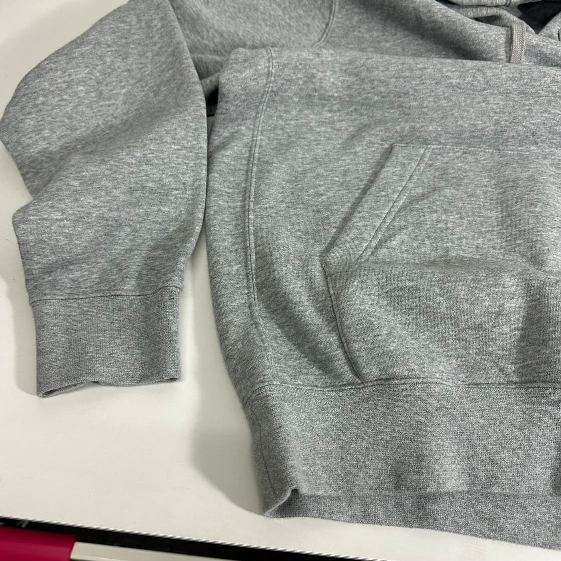 M 나이키 그레이 스몰로고 후드티 상품이미지3
