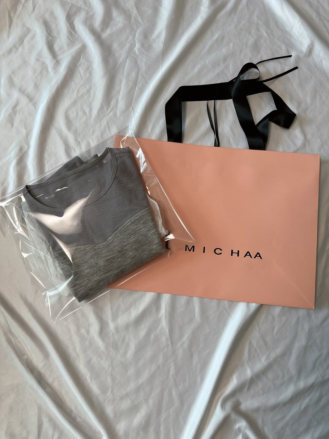 IT MICHAA 잇미샤 소매 시스루 블록 티셔츠(새상품)   상품이미지9