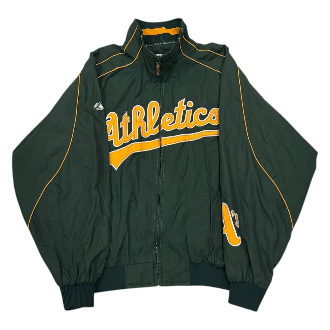 마제스틱 빈티지 오클랜드 애슬레틱스 바람막이 자켓 그린 L 상품이미지1